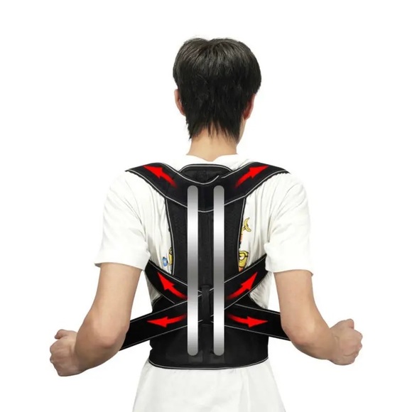 Back brace support steel plate posture up to 120 lbs back pain straight - Picture 2 of 7